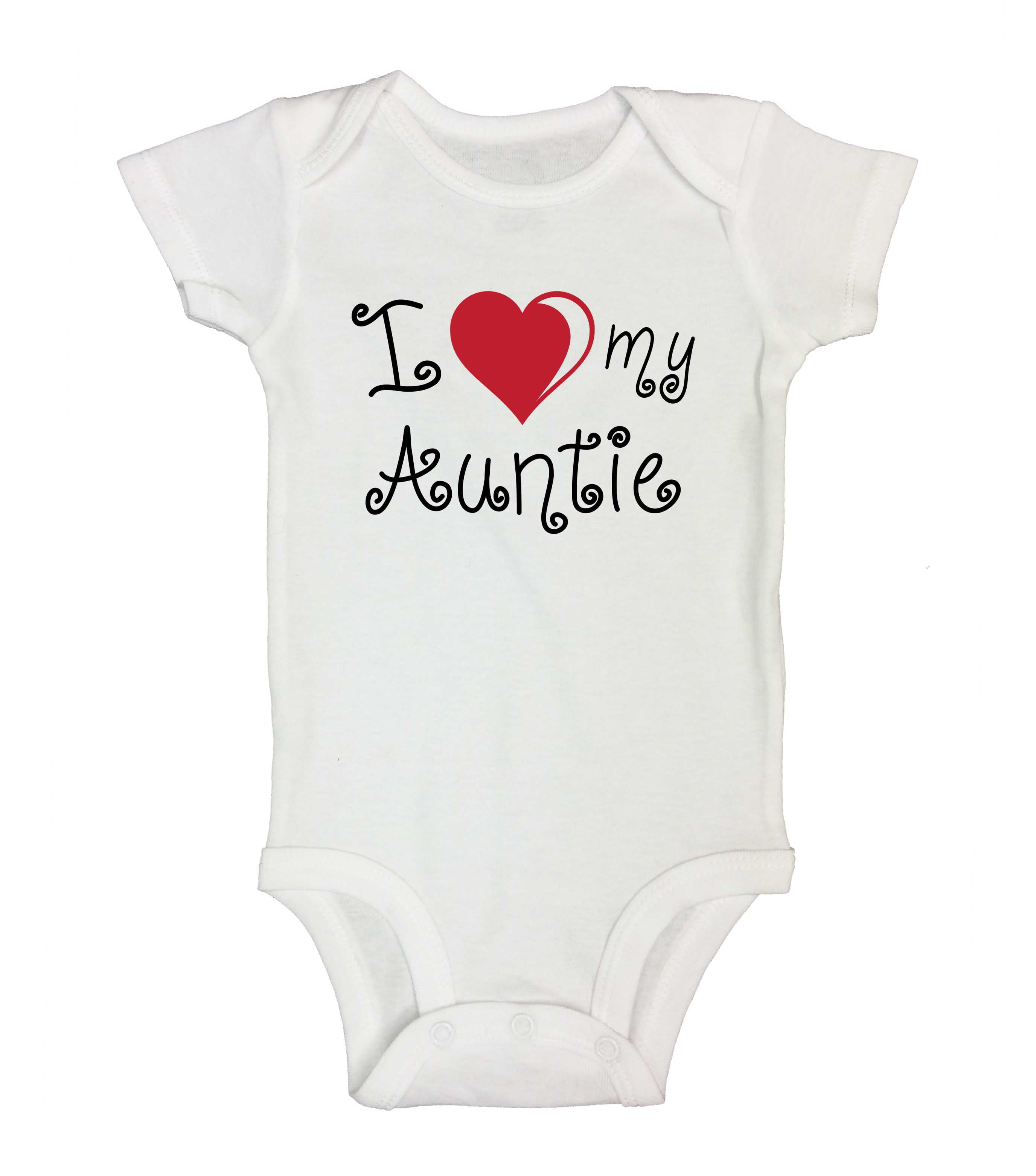 Funny Baby Infants Bib Napkin I Heart Love My Auntie 