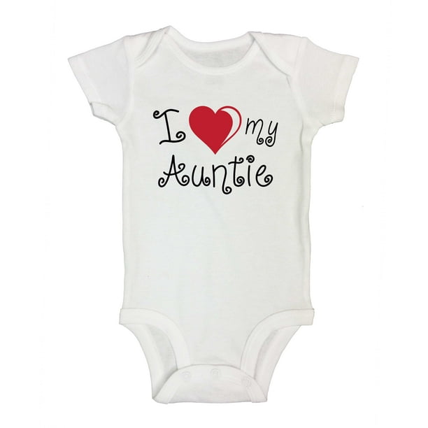Love Auntie Onesie Bodysuit I Love My Auntie Gift Funny Threadz Kids 6 9 Months White Walmart Com