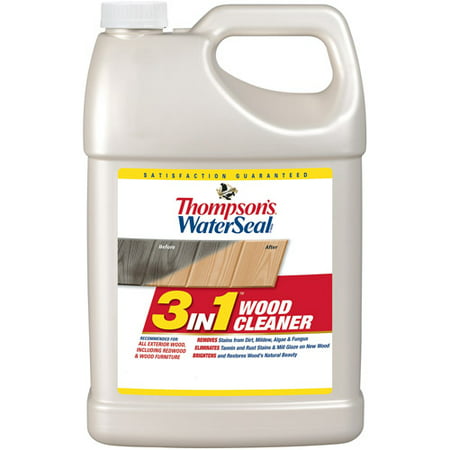 Thompson's Waterseal Thompson 3 In 1 Wood Cleaner, 1 (Best Way To Clean Wood Deck)