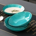 thumbnail image 6 of vancasso Navia Ocean Pasta Bowl Soup Bowl Set 8 inch Ceramic Soup Plate, Stoneware Vintage Look Sea Blue Dinnerware Tableware, 700 ml Ramen Noodle Bowl Set of 4. (20 * 20 * 5.2cm), 6 of 7