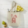 thumbnail image 3 of Personalization Mall Bunny Monogram 14" x 10" Canvas Tote Bag, Pink, D, 3 of 3