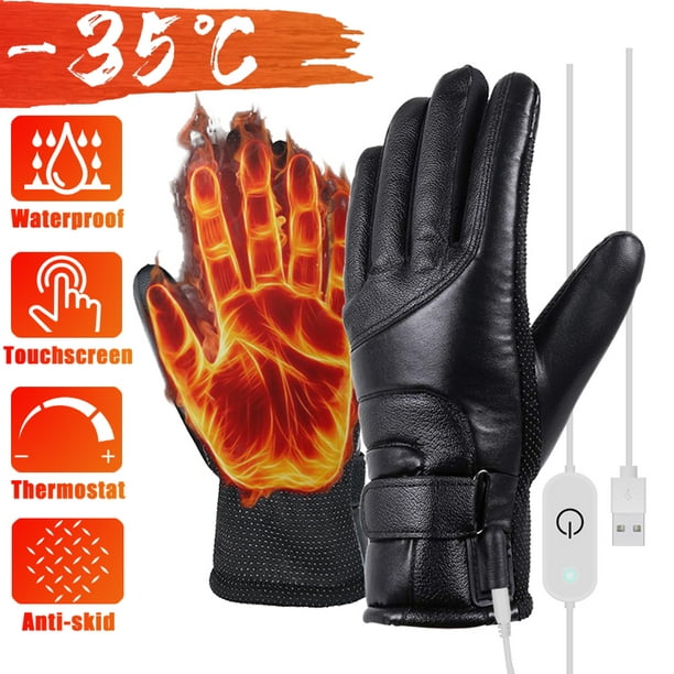 Gants chauffants USB hiver étanche coupe-vent écran tactile antidérapant gant  chauffant pour hommes femmes Sports de plein air moto équitation ski  escalade 