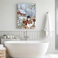 thumbnail image 6 of Canvas Wall Art, Christmas Snowman Framed Canvas Prints for Living Room Office, Xmas Tree Snowy Farmhouse Large Gallery Wrapped Wall Decor for Home Office, Gifts, 16"x24" Ship Next Day, 6 of 9