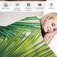 thumbnail image 3 of Creowell Tropical Green Plant Leaves Striped Blanket Gifts for Women Men Kids Boys Girls Summer Tropical Rainforest Scenery Throw Bedroom Decor Super Soft Throw 40x50in, 3 of 6