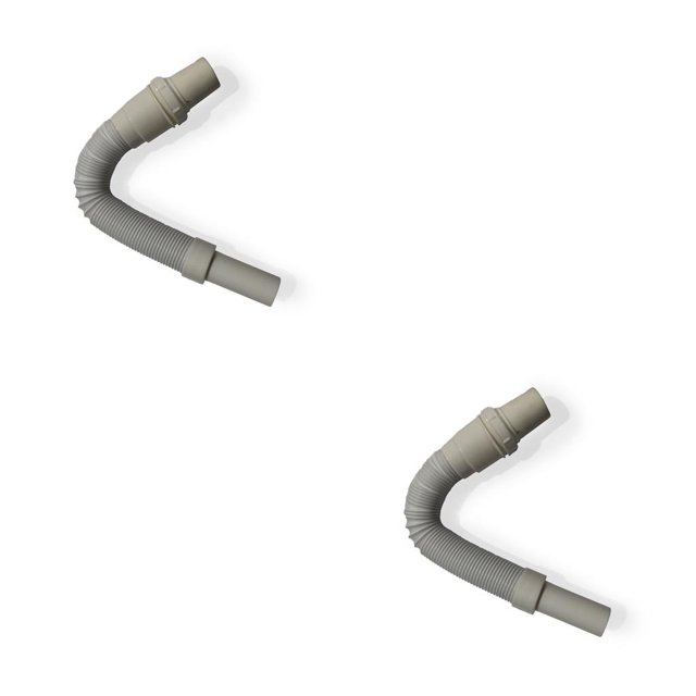 Yuarrent Debajo del fregadero, lavabo, desodorización, retráctil, flexible, plástico, tubo de drenaje, cocina, baño, drenaje, bañera, Blanco 2piezas