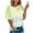 Yellow, variant on Kaemgyyd Women's Tie Dye Shirt Casual Loose Half Sleeve Round Neck Tees Clothes Plus Size Fashion Summer Tops 2025