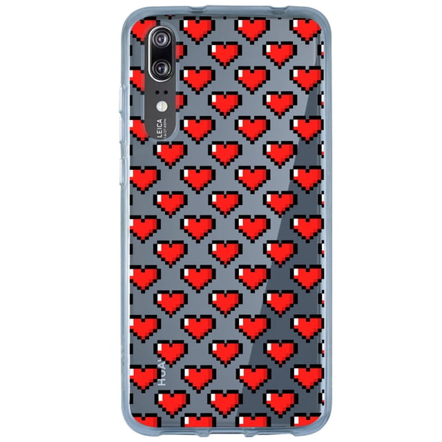Funda para Huawei P20 InstaCase Love Collection Corazones Pixel