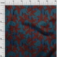 thumbnail image 2 of oneOone Rayon Maroon Fabric Leaves & Flower Sewing Material Print Fabric By The Yard 56 Inch Wide, 2 of 5