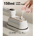 thumbnail image 6 of Travel Steamer Iron for Clothes, 1200W Portable Handheld Steamer Iron 4Mode with LCD Display 10s Fast Heating 180° Swivel Handle Powerful Wrinkle Remover, Garment Steamer for Home, Dorm, 6 of 9