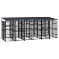 thumbnail image 3 of vidaXL Chenil Extérieur pour Chien avec Toit en Acier 11,06 M2, 3 of 5