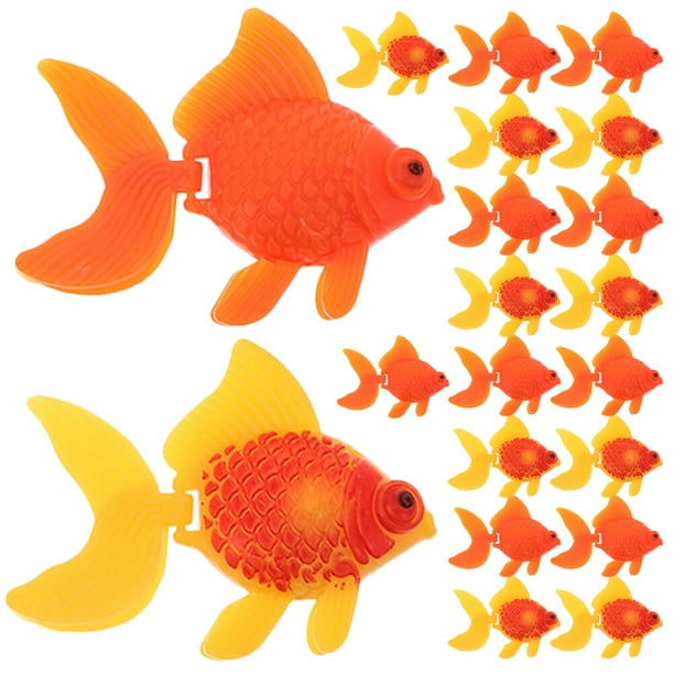 20pcs Artificial Fishes Plastic Artificial Floating Goldfish Fake Fish