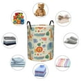 thumbnail image 4 of Rateoe Jungle Animals Pattern Round Laundry Hamper Basket, Tall Hamper Basket for Blanket Storage, Nursery Clothes Hamper for Laundry in Bedroom and College Dorm-Small, 4 of 6