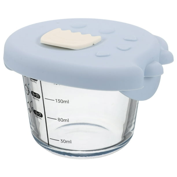 Recipiente de vidrio para almacenar alimentos, recipiente para comida de bebé con tapa, recipiente de vidrio hermético para comida de bebé, apto para microondas.