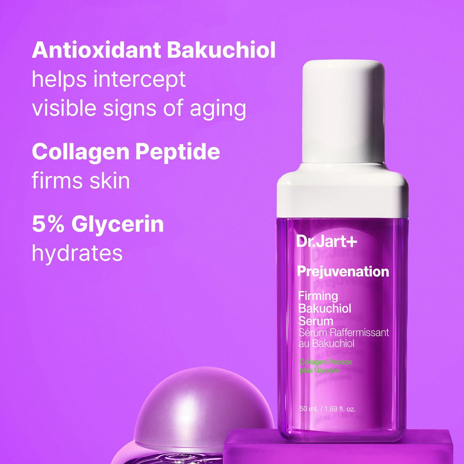 Dr.Jart+ Prejuvenation Firming Bakuchiol Serum - 1.69fl oz 50ml Korean Anti Aging Serum