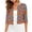 Orange|Floral, variant on Women's Cropped Jackets 3/4 Sleeve Crew Neck Open Front Cardigan Summer Lightweight Trendy Casual Outwear (XXL, Orange)