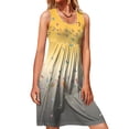 thumbnail image 1 of Lucakuins - Mini vestido de verano para mujer, casual, sin mangas, cuello redondo, suelto, estampado, sin mangas Lucakuins  moda, 1 of 2