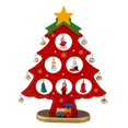 thumbnail image 1 of Árbol de Navidad Mini árbol de Navidad de madera con decoración colgante (rojo) ER, 1 of 5