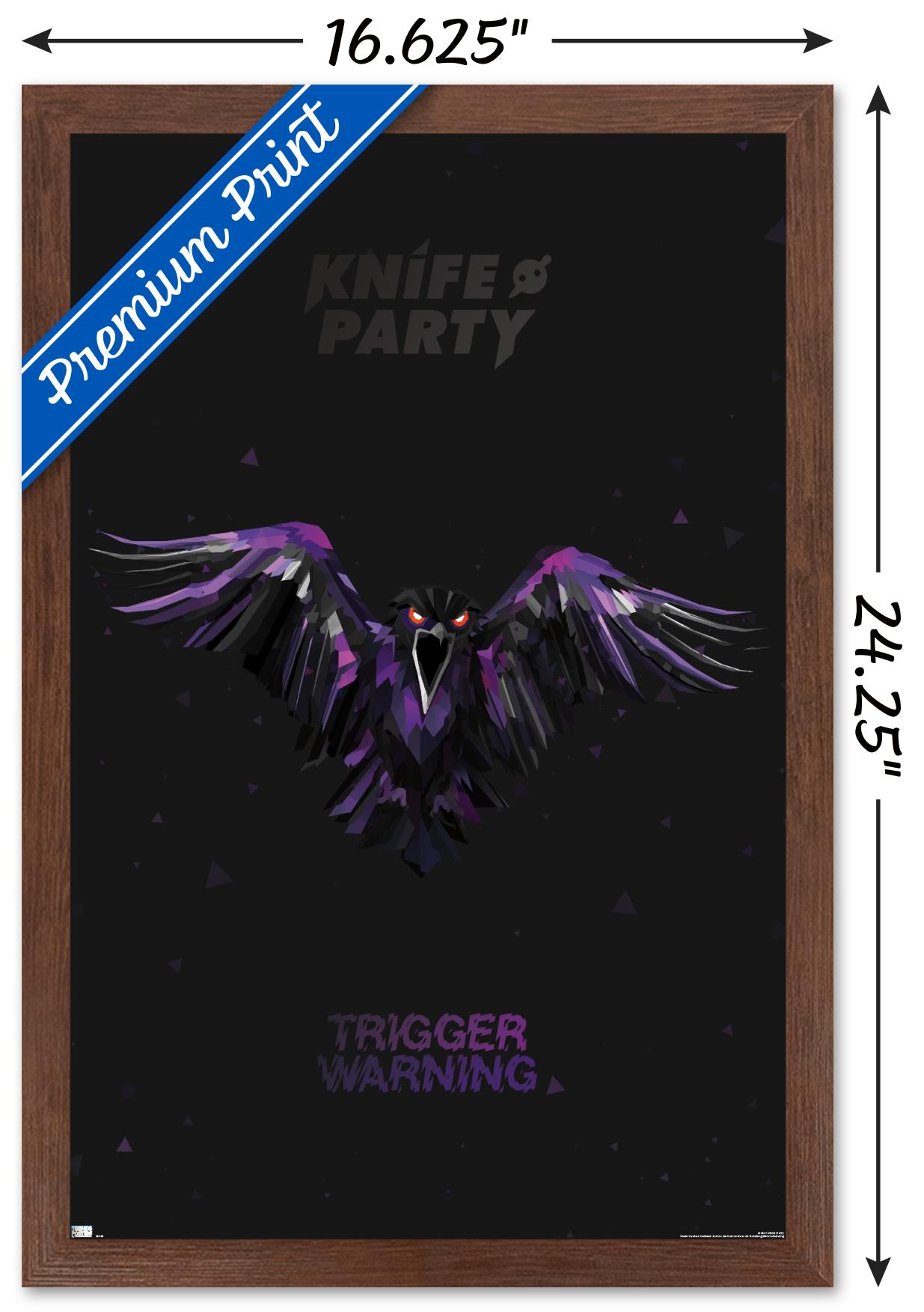 Knife Party - Crow Wall Poster, 14.725" x 22.375", Framed