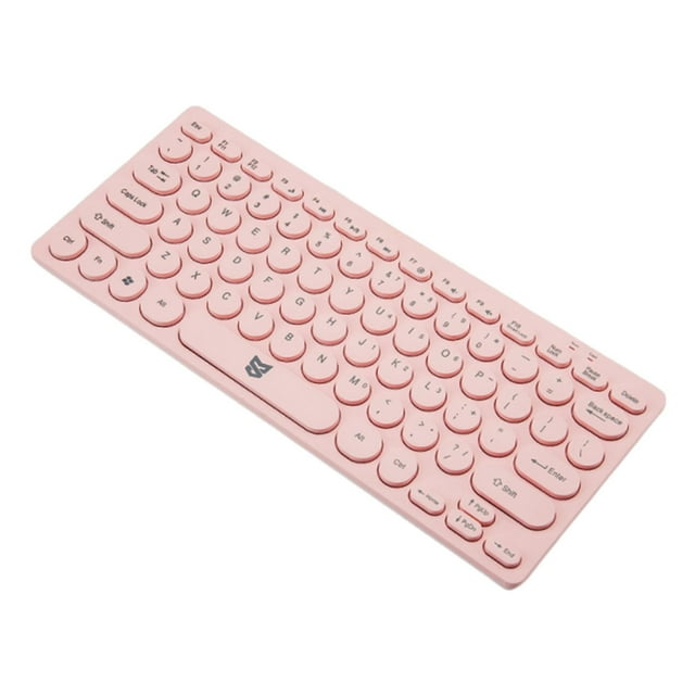 Bunblic Wired Keyboard 78 Keys Ideal Gifts Mini Silent Keystroke USB Plug and Play for Desktop Computer Personal Computer Home Office Pink