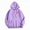 thumbnail image 6 of Towmus Womens Sweatshirt Graphic Hoodies Letter Print Casual Long Sleeve Drawstring Pullover Tops with Pocket, 6 of 7