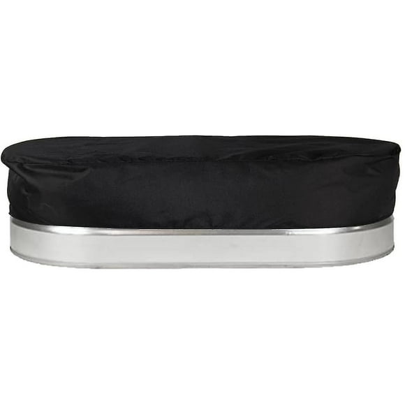 Bd-4ft 6/8ft Oval Metal Stock Tank Cold Plunge Pool Cover Waterproof Heavy Duty Round Ended Water St--HAPDEN