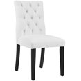 thumbnail image 1 of Modway Duchess 21" Modern Button Tufted Vegan Leather Dining Chair, White, 1 of 4