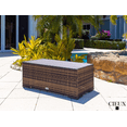 thumbnail image 1 of CIEUX Table Basse Rectangulaire en Osier pour Patio Extérieur, Marron, 1 of 5