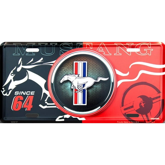 Hangtime Mustange Since 1964 - Bullseye Style License Plate