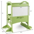 thumbnail image 2 of Costway Kids Height Adjustable Kitchen Step Stool Toddlers w/ Chalkboard, 2 of 10