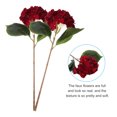 thumbnail image 4 of Unique Bargains Hydrangea Artificial Flowers, 3PCS Faux Hydrangea Flowers Artificial Hydrangeas Fake Silk Faux Flowers, Red, 4 of 5