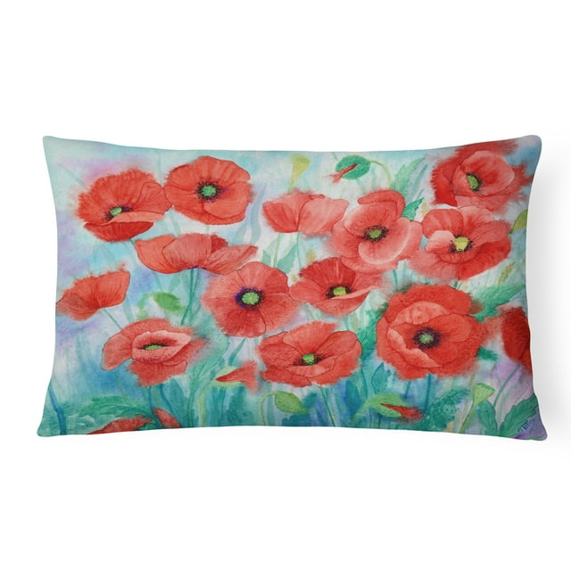 Carolines Treasures IBD0258PW1216 Poppies Fabric Decorative Pillow