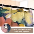 thumbnail image 5 of 4-Piece Bathroom Set with Waterproof Shower Curtain with Non-Slip Bath Mat, U-Shaped Mat & Toilet Lid Cover Oversized Daisies, 5 of 8