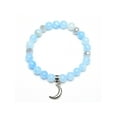 Coastal Jewelry Moon Charm Blue Jade Stone Beaded Stretch Bracelet ...