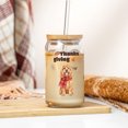 thumbnail image 3 of Happy Thanksgiving Cocker Spaniel with Turkey Pumpkins Autumn Vibes 16oz Glass Cup Mug Cockers Dog Lover Gifts Glass Can with Bamboo Lid and Straw - 12018, 3 of 5