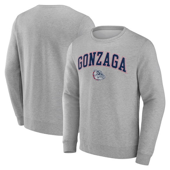 Men's Gray Gonzaga Bulldogs Campus Sweatshirt