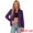 Dark Purple, variant on DARING DIVA Women's Long Sleeve Tops Button Down See Through Mesh Shirt 2XL Black