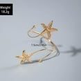 thumbnail image 5 of Lerpwige Bold Adjustable Starfish Arm Cuff Bracelet Punk Style Metal Jewelry Gold Silver Tone, 5 of 15