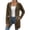 Brown, variant on Women's Long Hoodie Jacket Full Zip Drawstring Waist Casual Sweatshirt Coat with Pockets Lightweight Outerwear for Fall Winter Daily Wear White