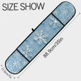 thumbnail image 3 of Yayeee Double Oven Mitt Kitchen Heat Resistant Baking 35" x7" Quilted Glove, Blue Snowflake, 3 of 6
