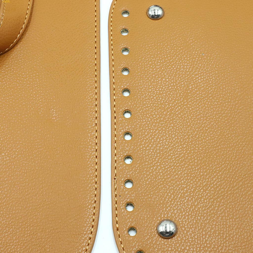DIY Leather Knitting Bag Bottom Shaper Pad Drawstring Set for Bag Making Parts Brown
