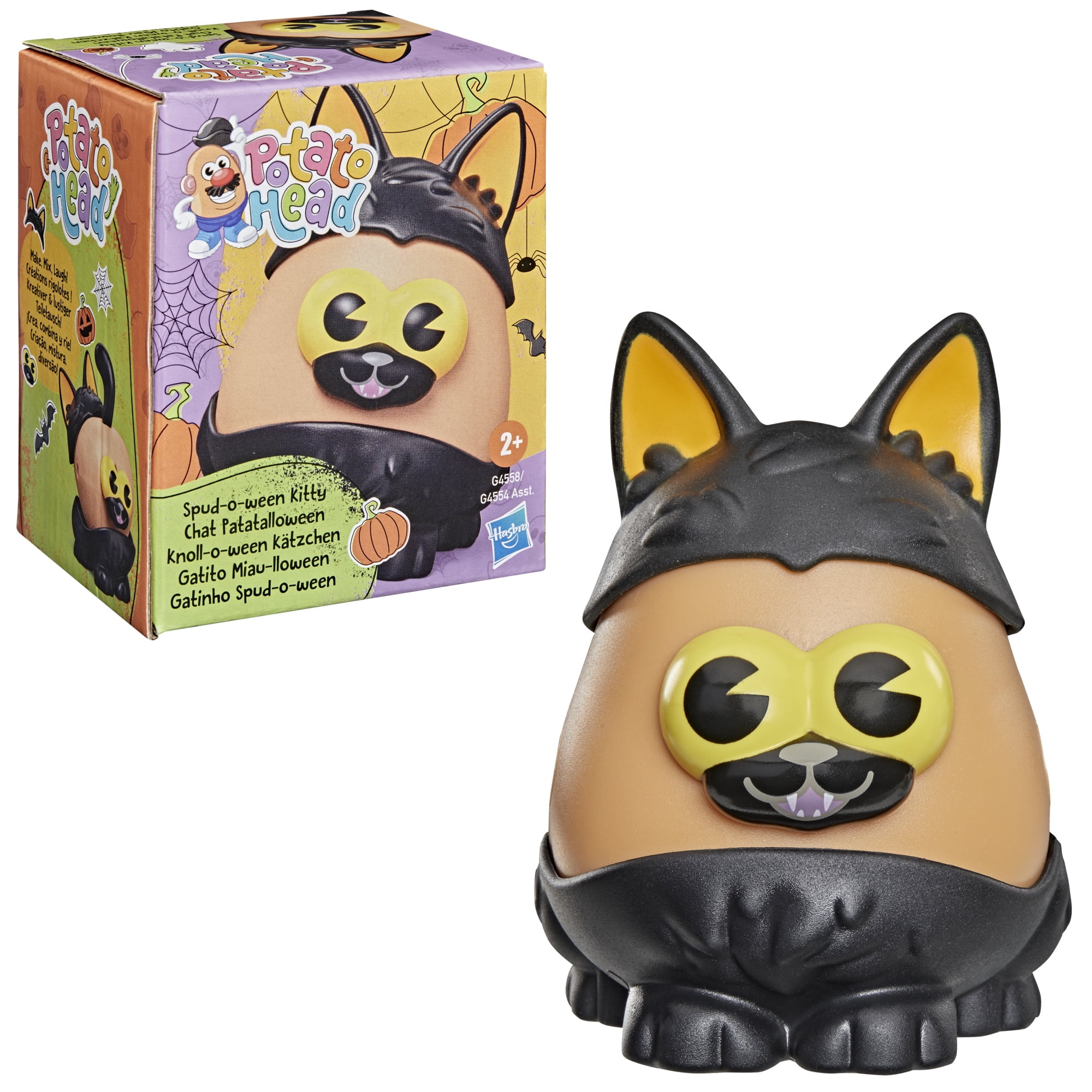 Potato Head Tots Spooky Spuds Black Cat Mini Collectible Figure, Halloween Toy for Kids 3+