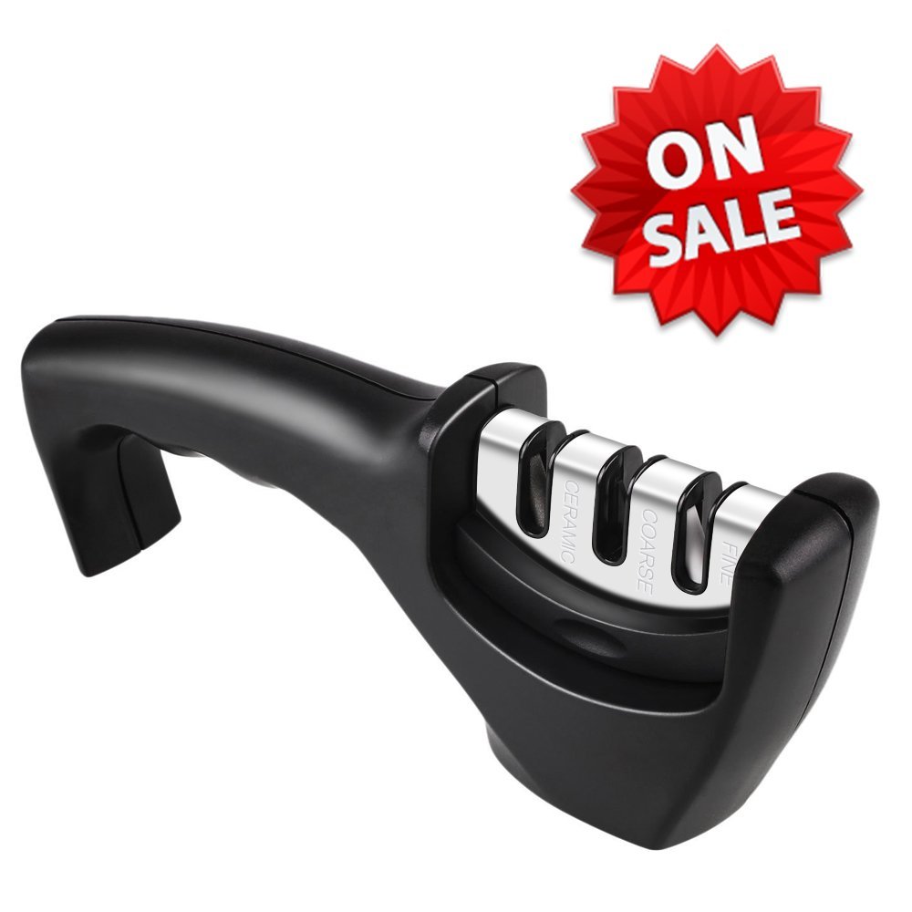 Professional Kitchen Knife Sharpener 3 Stage Diamond Coated