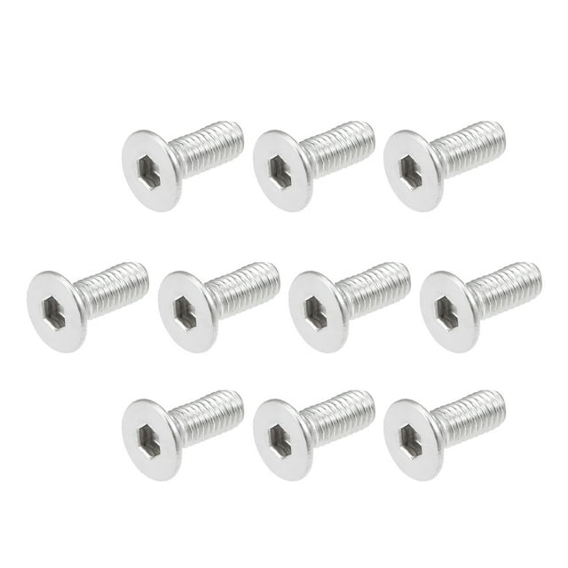 Unique Bargains M3x8mm Vis de Machine à Tête Plate Vis Hexagonale Intérieure Fixations en Acier Inoxydable 304 Boulons 80 Pcs