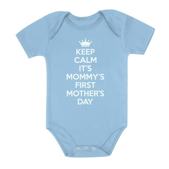 Tstars Boys Unisex Best Gift for Mother's Day Shirts Keep Calm its Mommys First Mothers Day Baby Toddler Cool Cute Gift for Mom Shirts for Baby Boy Mothers Day Gift Baby Shower Baby Bodysuit