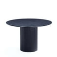 thumbnail image 6 of 7-Piece Hathaway Round Solid Wood Dining Table with 6 Dining Chairs in Gray, 6 of 6