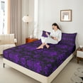 thumbnail image 4 of Castle Fairy Teenagers Boho Damask Bed Sheets,Hippie Traditional Flower King Sheets, 4 of 7