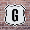 thumbnail image 4 of Letter G 12 inch X 12 inch Shield-Shaped Rust-Free Aluminum Metal Sign Weather Resistant Made in the USA, 4 of 6