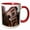 Red/White, variant on 3drose, Galleria Vittorio Emanuele Ii Milan Italy, 11oz Two-tone Black Mug