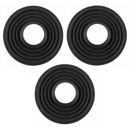 UPC: 0192223156043 | 3 Pack Silicone Lens Hood for 50 to 70mm Diameter Lens  Black
