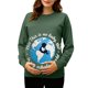 thumbnail image 2 of RKSTN Women's Maternity Sweatshirts Oversized Pregnancy Graphic Print Long Sleeve T Shirts Womens Casual Solid Plus Size Round Neck Loose Fits Comfy Funny Printed Pullover Hoodless Sweatshirt Tops, 2 of 7